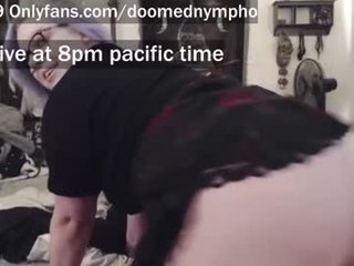 doomednympho 0 y. o. naked cam girl loves ohmibod vibration in her tight pussy online